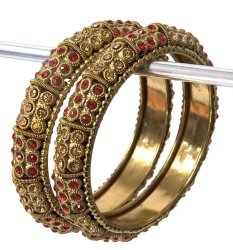 ゴールドラインストーンバングル[2本セット]の商品写真