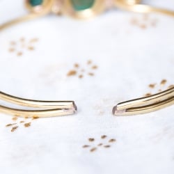 インドの天然石付きメタルバングル - サブ4