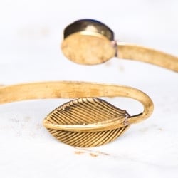 インドの天然石付きメタルバングル - サブ5