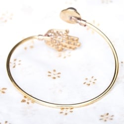 インドの天然石付きメタルバングル - サブ4