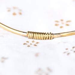 インドの天然石付きメタルバングル - サブ4