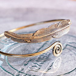 フェザーモチーフのメタルバングル - サブ4