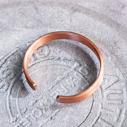 美しいプレーンデザイン　インドの純銅製バングル　アーユルヴェーダやプージャで人気の銅 - サブ2