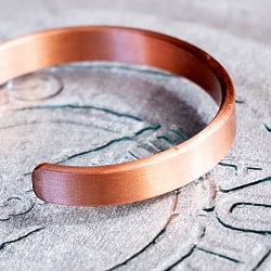 美しいプレーンデザイン　インドの純銅製バングル　アーユルヴェーダやプージャで人気の銅 - サブ3