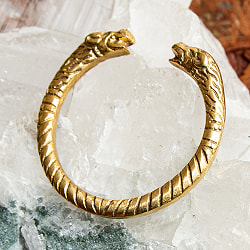 双頭の獅子のバングル ブラス製 - サブ4