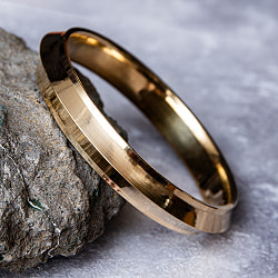 インドの真鍮製バングル ブラスカダ - Brass Kada シンプル - サブ4