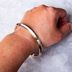 インドの真鍮製バングル ブラスカダ - Brass Kada 薄型 - サブ5