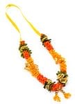 インドの造花　黄色×オレンジの商品写真