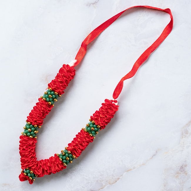 インドの花飾り【マーラー】小 7 - 1：赤×赤