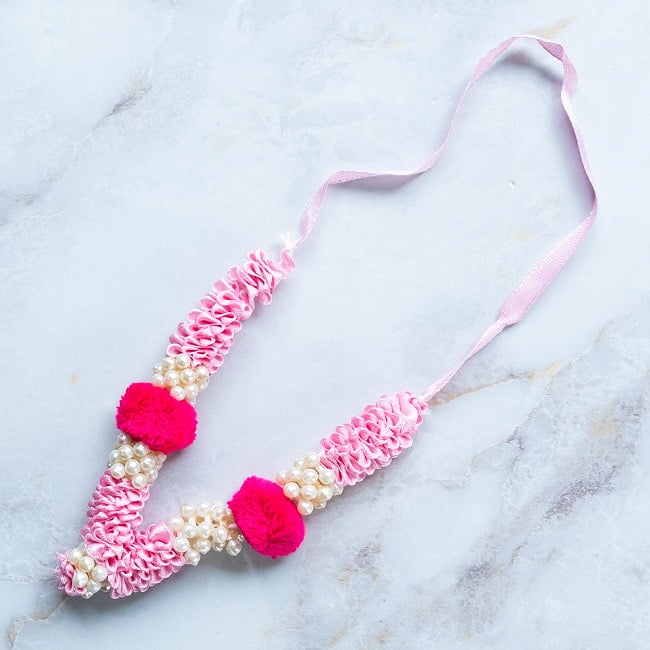 インドの花飾り【マーラー】小 9 - 3：ライトピンク