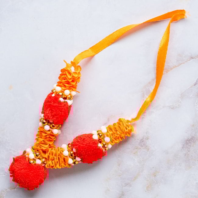 インドの花飾り【マーラー】小 8 - 2：オレンジ