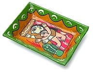 ミティラー村のカラフル飾り皿 - 親子 - 【14cm x 10cm】の商品写真