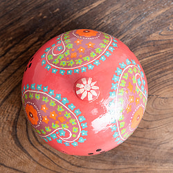 【全2色】カシミールのペーパーマッシュ - 円形小物入れ[大] - サブ2