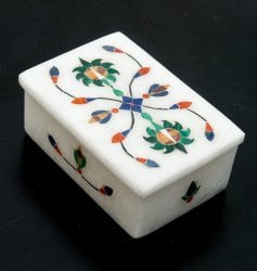 【角型】マーブルストーンの小物入れ[約8cm]の商品写真