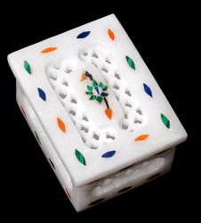 【角型】マーブルストーンの小物入れ[約5.5cm]の商品写真