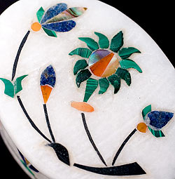 【楕円型】マーブルストーンの小物入れ[約5cm] - サブ2