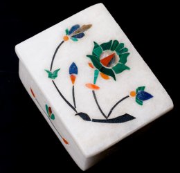 【角型】マーブルストーンの小物入れ[約5.5cm](ID-CFLSP-339)