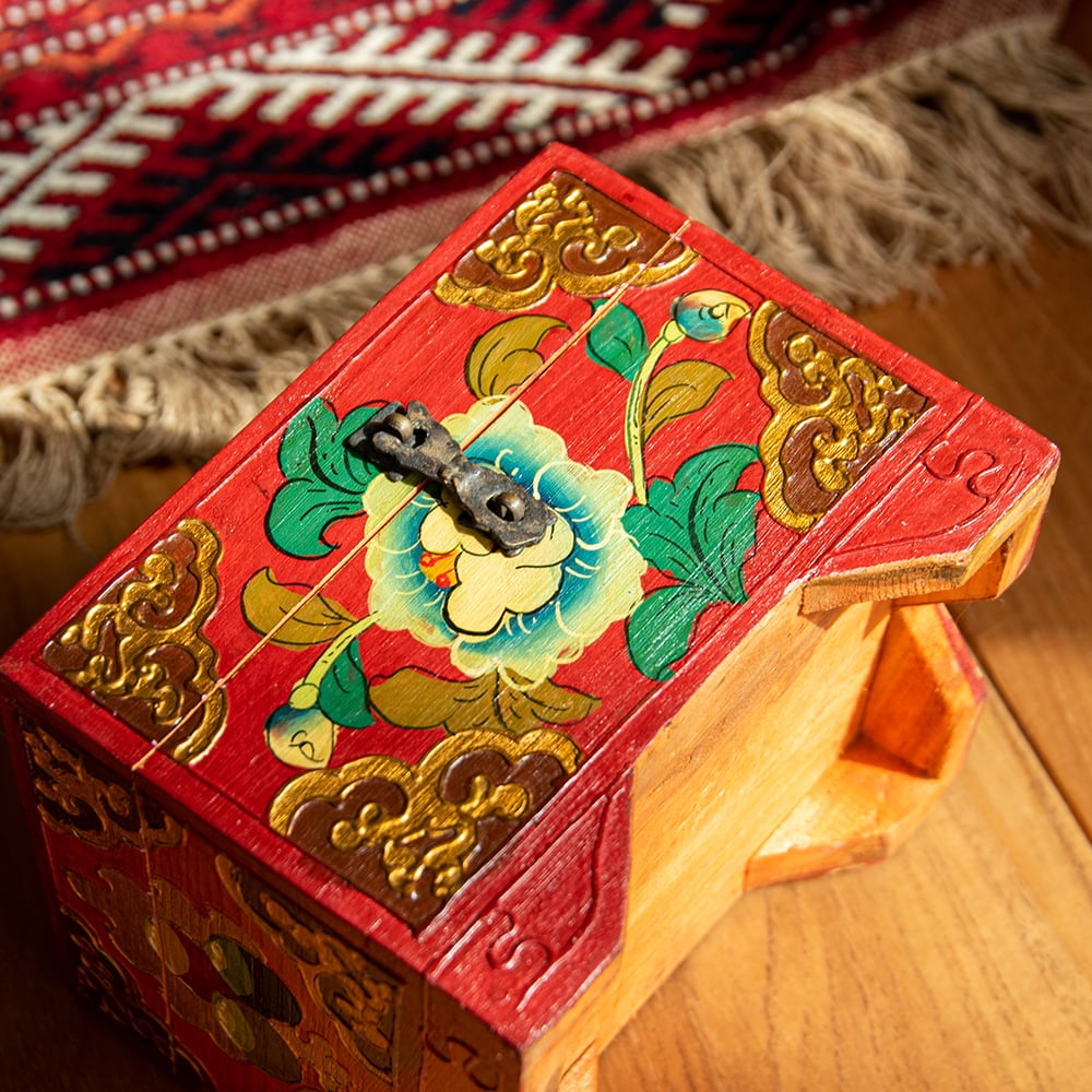 チベットアンティーク木箱　伝統木箱 チベット 木箱 アンティーク 伝統