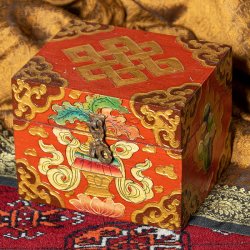 〔一点物〕チベットの伝統小物入れ　美しい色彩と吉祥文様の商品写真