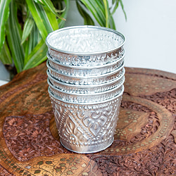 バリの飾りつきマルチバスケット 手打ち細工が美しい 高さ：9cm 直径：10.5cm - サブ5