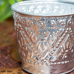 バリの飾りつきマルチバスケット 手打ち細工が美しい 高さ：12cm 直径：13.5cm - サブ2