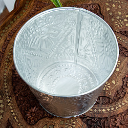 バリの飾りつきマルチバスケット 手打ち細工が美しい 高さ：14cm 直径：15.5cm - サブ3