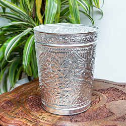 バリの飾りつきマルチバスケット 手打ち細工が美しい 蓋付き 高さ：30cm 直径：19.5cm - サブ3