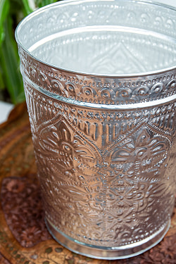 バリの飾りつきマルチバスケット 手打ち細工が美しい 蓋付き 高さ：30cm 直径：19.5cm - サブ4