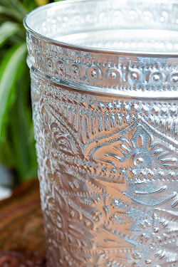 バリの飾りつきマルチバスケット 手打ち細工が美しい 蓋付き 高さ：33.5cm 直径：23.5cm - サブ4