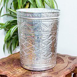 バリの飾りつきマルチバスケット 手打ち細工が美しい 蓋付き 高さ：41cm 直径：27.5cm - サブ3