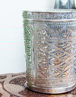 バリの飾りつきマルチバスケット 手打ち細工が美しい 蓋付き 高さ：41cm 直径：27.5cm - サブ4