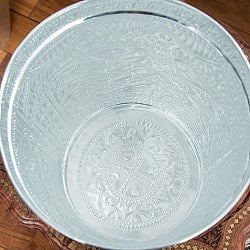 バリの飾りつきマルチバスケット 手打ち細工が美しい 蓋付き 高さ：41cm 直径：27.5cm - サブ5