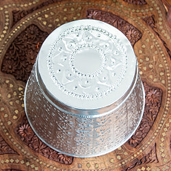 バリの飾りつきマルチバスケット 手打ち細工が美しい 高さ：19.5cm 直径：25cm - サブ4