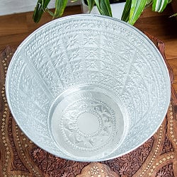 バリの飾りつきマルチバスケット 手打ち細工が美しい 高さ：24cm 直径：31cm - サブ3