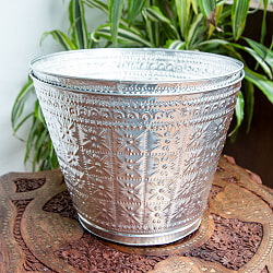 バリの飾りつきマルチバスケット 手打ち細工が美しい 高さ：24cm 直径：31cm - サブ5