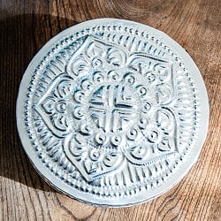 バリの飾りつきラウンドボックス 手打ち細工が美しい 直径：約17.5cm - サブ2