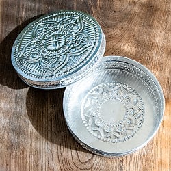 バリの飾りつきラウンドボックス 手打ち細工が美しい 直径：約20cm - サブ4