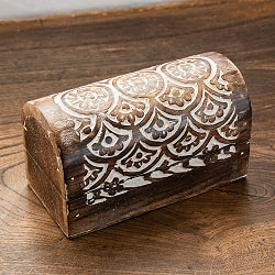 チェスト型の小物入れ 環境にやさしいマンゴーウッド製 9cm x 15.5cm - サブ2