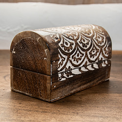 チェスト型の小物入れ 環境にやさしいマンゴーウッド製 9cm x 15.5cm - サブ4