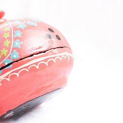 【全2色】カシミールのペーパーマッシュ - 円形　小物入れ[M] - サブ4