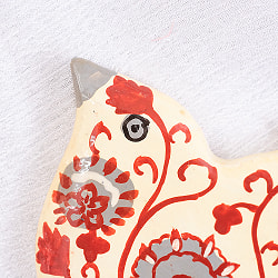 【全3色】カシミールのペーパーマッシュ - オーナメント - 小さな鳥さん  - サブ3