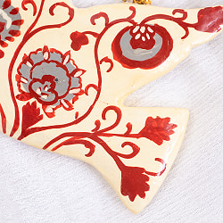 【全3色】カシミールのペーパーマッシュ - オーナメント - 小さな鳥さん  - サブ4