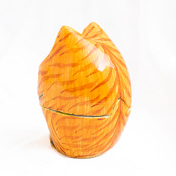 カシミールのペーパーマッシュ - おすわりにゃんこ　小物入れ[S]  - サブ3