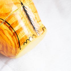 カシミールのペーパーマッシュ - おすわりにゃんこ　小物入れ[S]  - サブ5