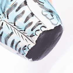 【全3色】カシミールのペーパーマッシュ - おすわりにゃんこ　小物入れ[M]  - サブ5