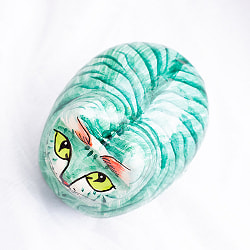 【全2色】カシミールのペーパーマッシュ - まんまるにゃんこ　小物入れ[S]  - サブ4