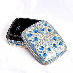 【全3色】カシミールのペーパーマッシュ - 長方形　小物入れ[LL]  - サブ5