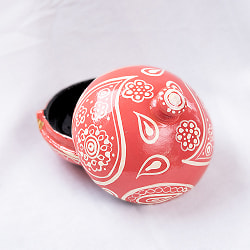 【全2色】カシミールのペーパーマッシュ - 円形　小物入れ[M] - サブ4