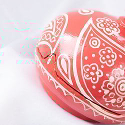 【全2色】カシミールのペーパーマッシュ - 円形　小物入れ[M] - サブ5