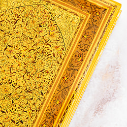 【超高精細・一点もの】カシミールのペーパーマッシュ 箱型小物入れ  約17.5cm x 約10cm - サブ2